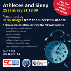 Part 1 of the Performance Series: Barry Bridges – performance, recovery and sleep